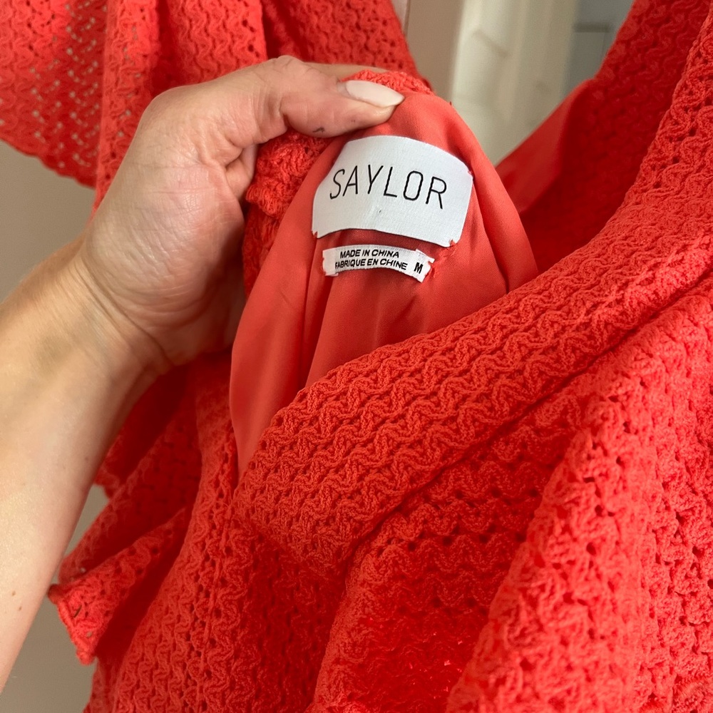 SAYLOR Red Ruffle Mini Dress - Picture 7 of 8